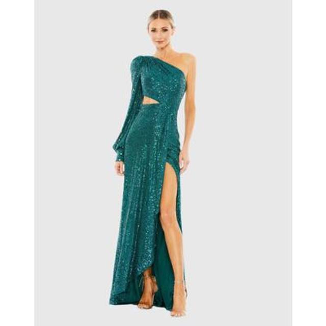 Mac Duggal Sequined Cut Out Gown
