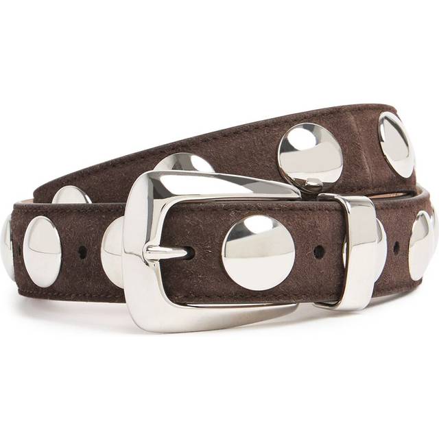 Khaite Benny studded suede belt