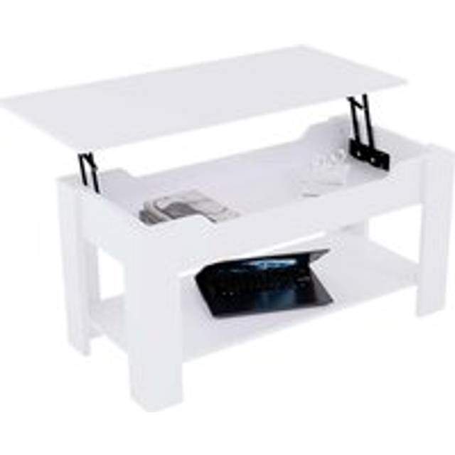 Vida Designs Lift Up Coffee Table, White, White