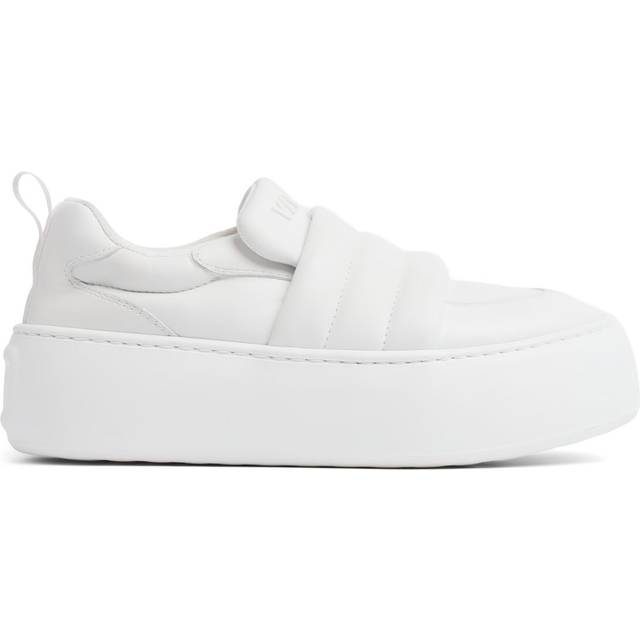 Puffy Leather Low Top Sneakers - White (39 - 41)