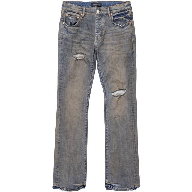 Purple Brand - distressed straight-leg jeans - men - pure cotton/Lycra - 30 - Blue