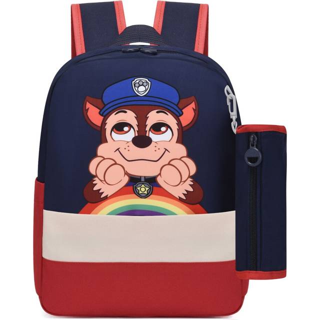 (Red Blue Dog) Stylish And Colorful Large Capacity Cartoon School Backpack For Kids Unisex Use