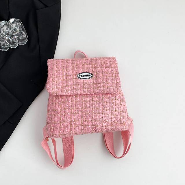 (Pink) Versatile Casual Backpack With Soft Texture And Large Storage For Stylish Women