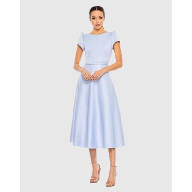Mac Duggal Cap Sleeve Midi Dress