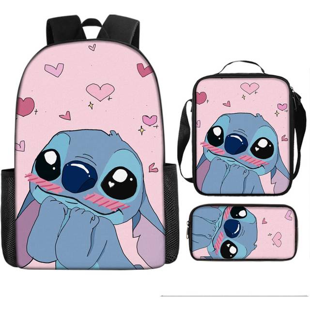 (35) NEW Kids Lilo Stitch Backpack Rucksack Student Handbag Laptop Travel Bag Gifts