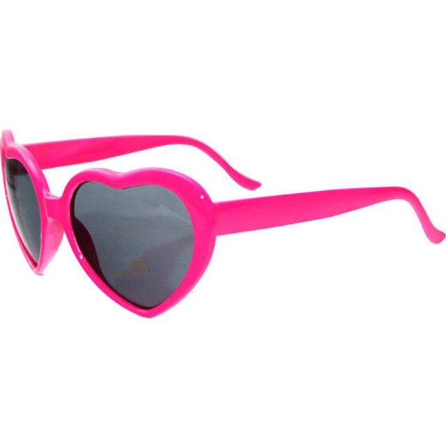 (hear, MULTI) Love Heart Shape Sunglasses Women PC Frame Light Change Love Heart Lens Colorful Sun Glasses Female Red Pink Shades Magic