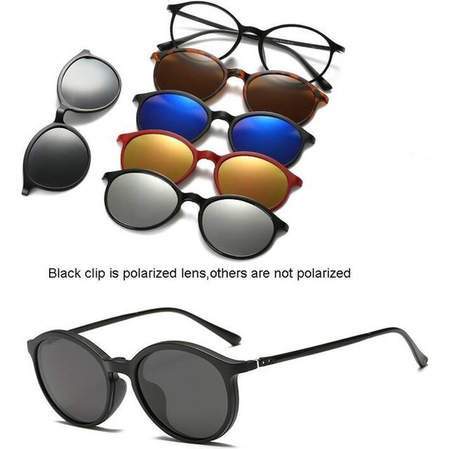 (2223A) 6 In 1 Custom Men Women Polarized Optical Magnetic Sunglasses Clip Magnet Clip on Sunglasses Clip on Sun Glasses Frame