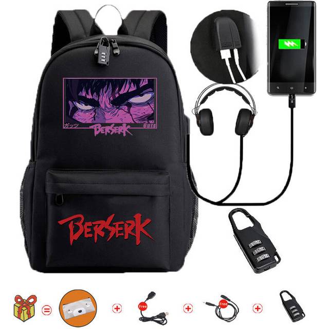 (8) Japan Anime Berserk Backpacks for School Teenagers Girls  School Backpack