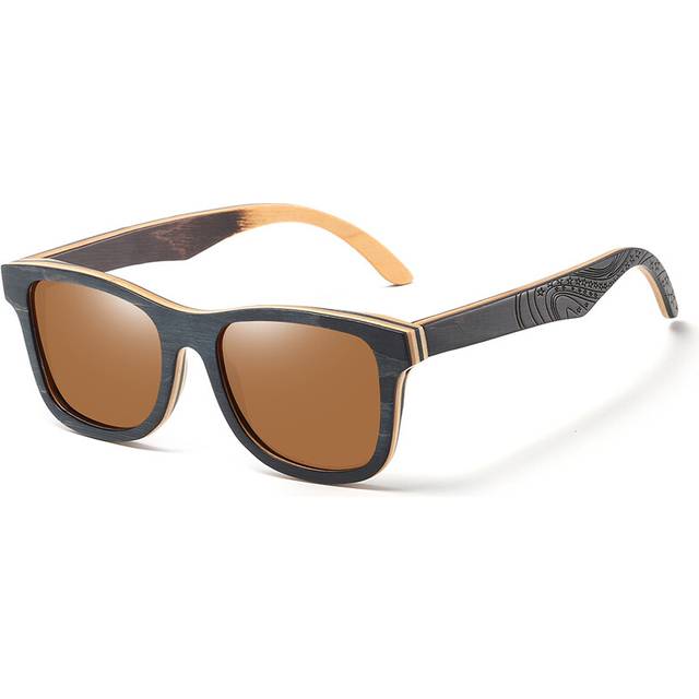 (GM5832-BROWN) GM Natural Bamboo And Wooden Sunglasses VIP Manual Polarized Glasses Luxury brand Environmental Degradable Glasses Gift Box