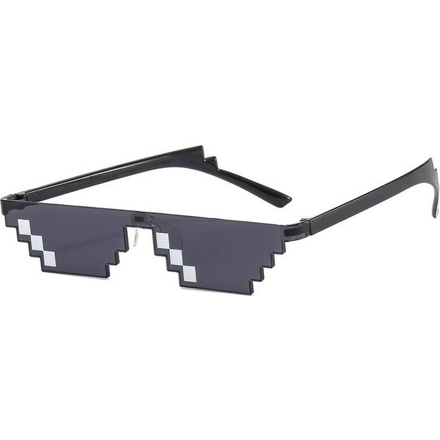 (A1) Pixel Mosaic Sunglasses Men Women Funny Retro Eyewear Unisex Birthday/Party Cosplay Gamer Robot UV400 Sun Glasses