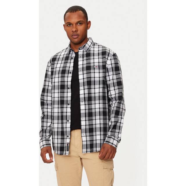 TOMMY JEANS Tjm Reg Poplin Check Shirt |Svart |M
