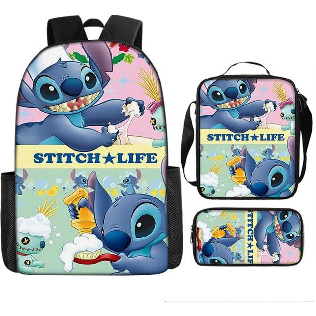 (19) NEW Kids Lilo Stitch Backpack Rucksack Student Handbag Laptop Travel Bag Gifts