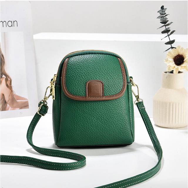 (Emerald Green) Womens Unique 2024 Color Block Phone Bag Trendy Small Crossbody With Elegant Design