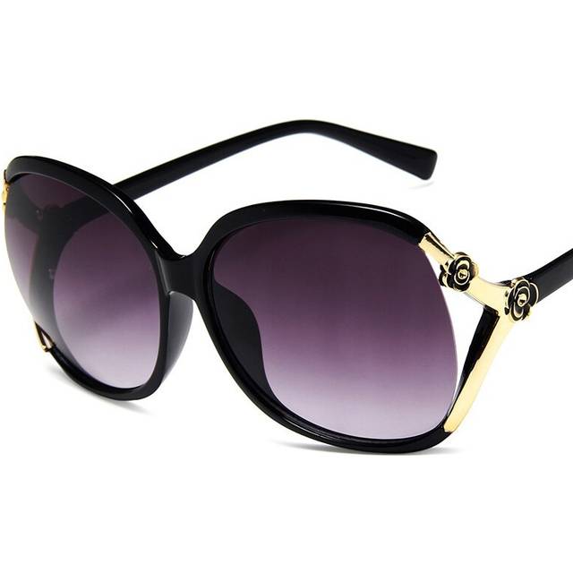 (Gray, as picture) Sexy Cat Eye Sunglasses Women Vintage Retro Shaped Sun Glasses Female Eyewear Gray Gradient Sunglasses Brand Designer