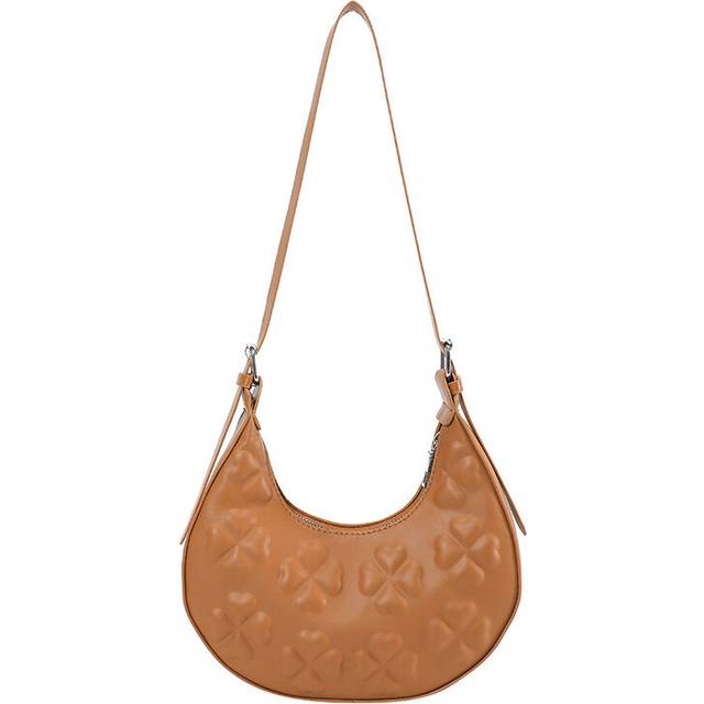 (Brown) Sleek Medium Handbag For Women With Chic Stitching And Stylish Design For Everyday Use