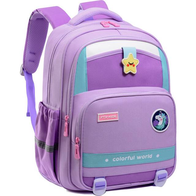 (Purple) 2024 Modern School Backpack For Boys And Girls Fashionable Colorful Pattern Lightweight And Breathable