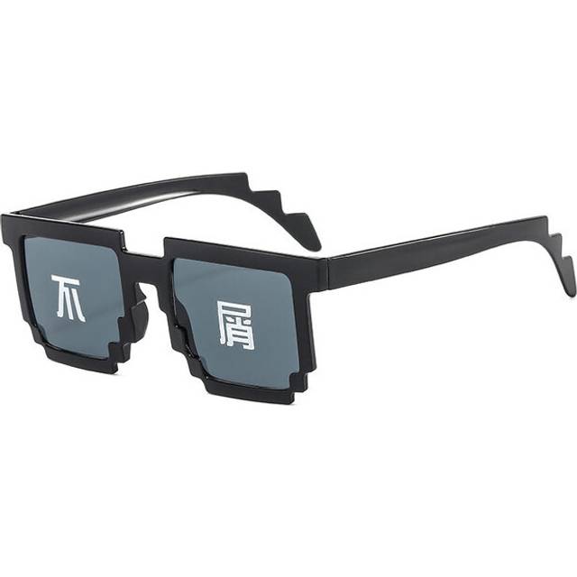 (B5) Pixel Mosaic Sunglasses Men Women Funny Retro Eyewear Unisex Birthday/Party Cosplay Gamer Robot UV400 Sun Glasses
