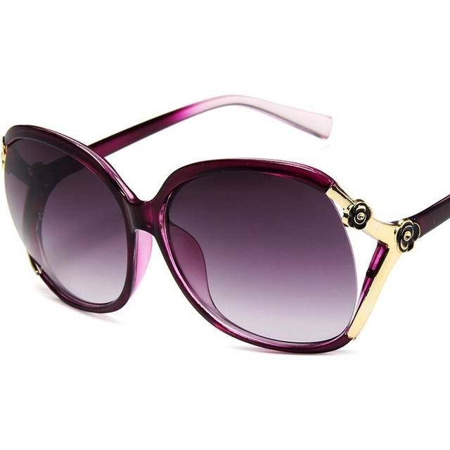 (Purple, as picture) Sexy Cat Eye Sunglasses Women Vintage Retro Shaped Sun Glasses Female Eyewear Gray Gradient Sunglasses Brand Designer