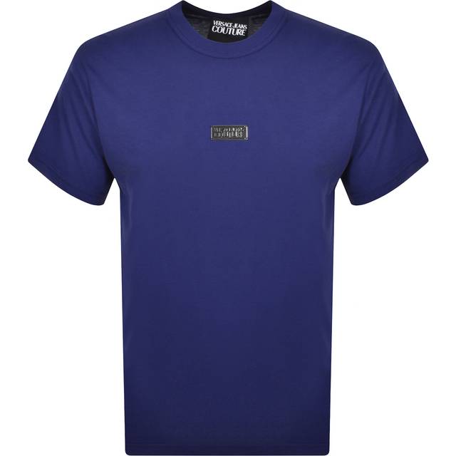 Versace Jeans Couture Logo Patch T Shirt Blue