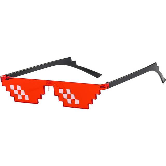 (A3) Pixel Mosaic Sunglasses Men Women Funny Retro Eyewear Unisex Birthday/Party Cosplay Gamer Robot UV400 Sun Glasses