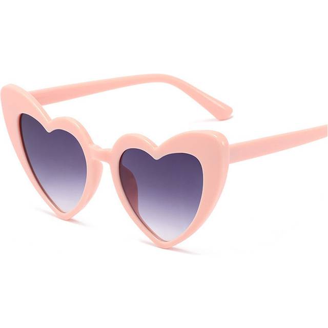 (3) Love Heart Sunglasses Retro Big Frame Women Sunglasses UV400 Protection Summer Shades Eyewear Retro Cat Eye Vintage Sun Glasses