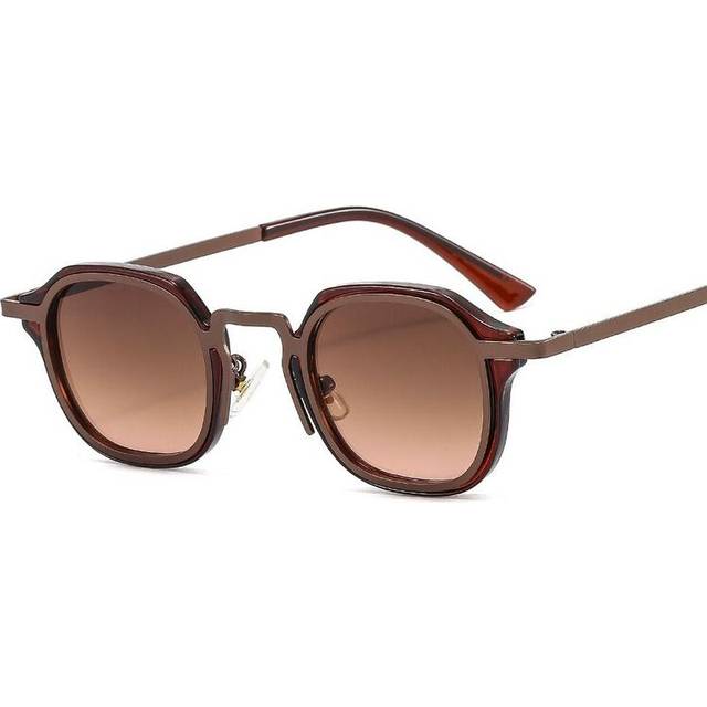 (C4) UV400 Protection Small Square Sunglasses Retro Metal Frame Y2K Driving Sun Glasses Punk Shades for Women & Men