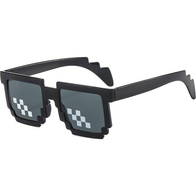 (B1) Pixel Mosaic Sunglasses Men Women Funny Retro Eyewear Unisex Birthday/Party Cosplay Gamer Robot UV400 Sun Glasses
