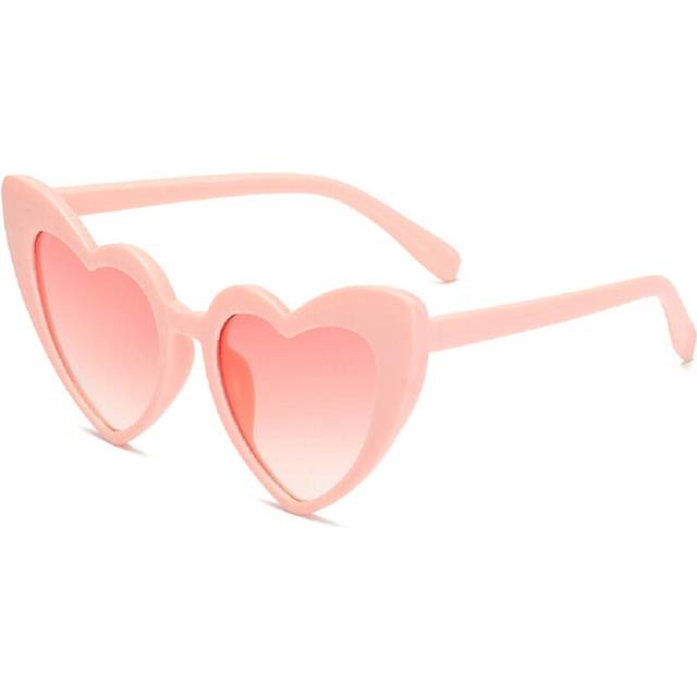 (1) Love Heart Sunglasses Retro Big Frame Women Sunglasses UV400 Protection Summer Shades Eyewear Retro Cat Eye Vintage Sun Glasses