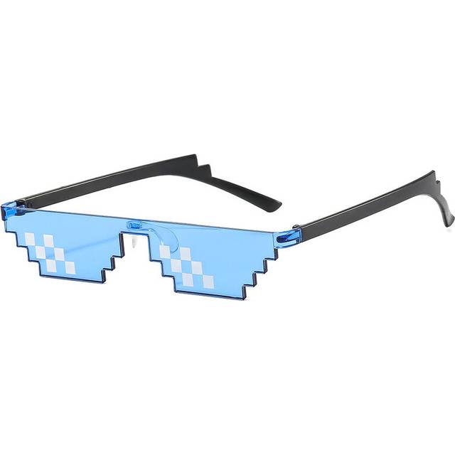 (A4) Pixel Mosaic Sunglasses Men Women Funny Retro Eyewear Unisex Birthday/Party Cosplay Gamer Robot UV400 Sun Glasses