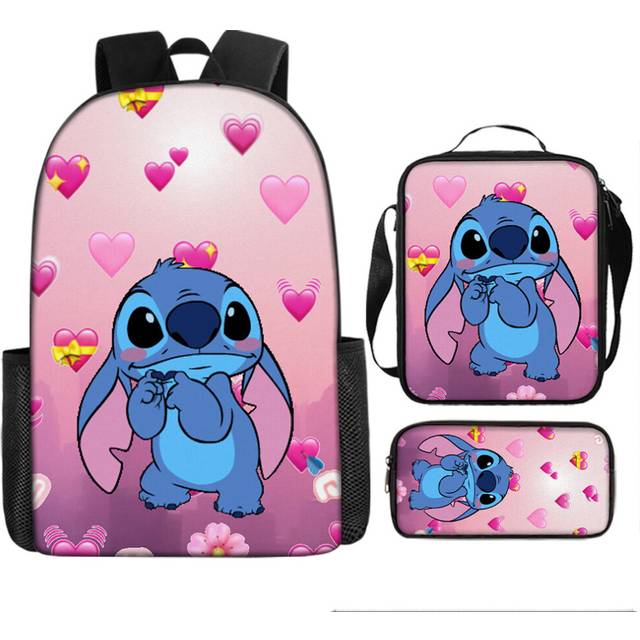 (55) NEW Kids Lilo Stitch Backpack Rucksack Student Handbag Laptop Travel Bag Gifts