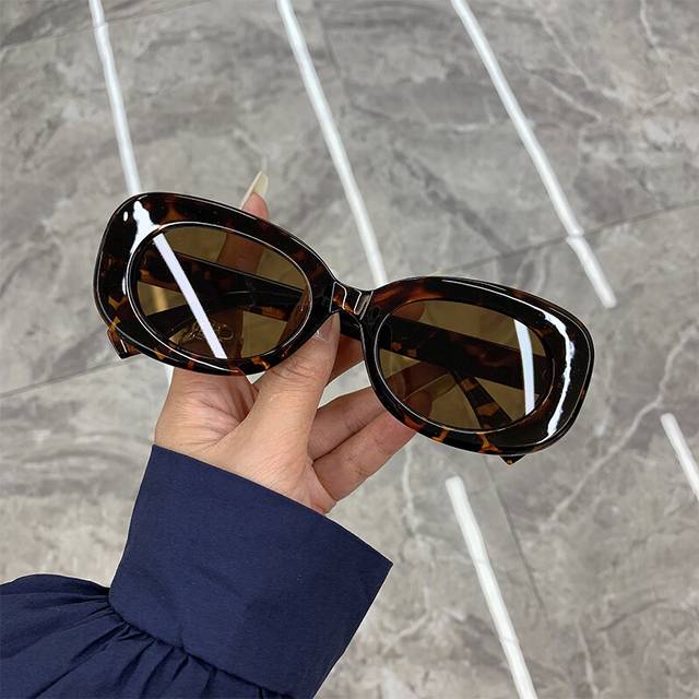 (leopard-brown, As picture) New Oval Big Frame Ladies Sunglass  Femalle Sunglasses Trendy 2021 Retro Designer Sun Shades Eyewear UV400