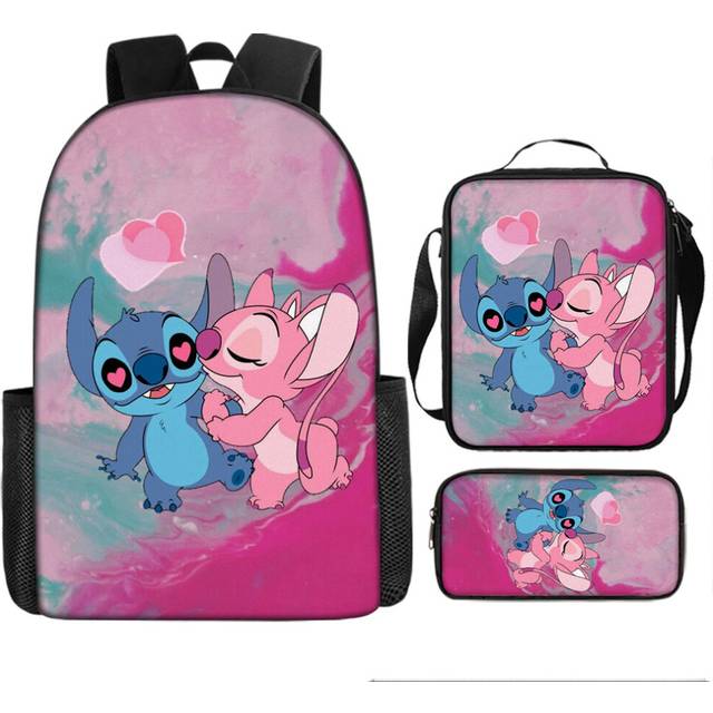 (42) NEW Kids Lilo Stitch Backpack Rucksack Student Handbag Laptop Travel Bag Gifts