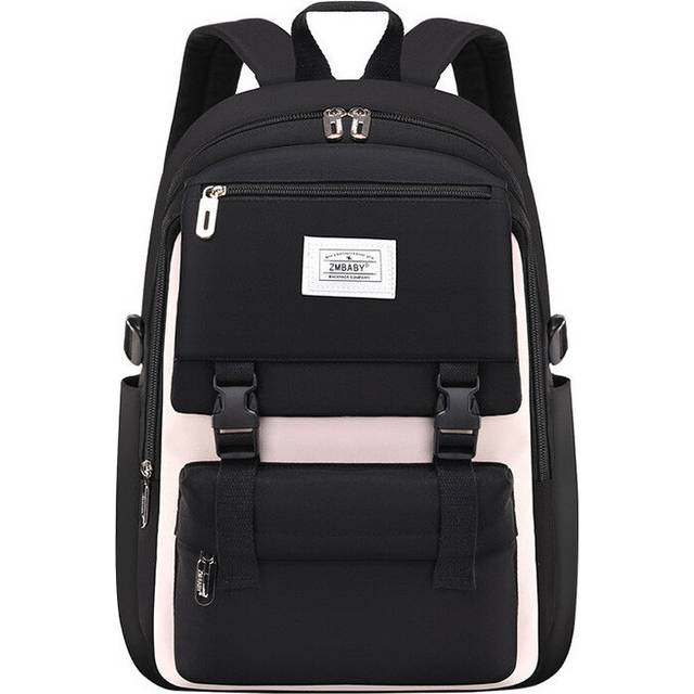 (Black) school Backpack for teenage girls purple pink light blue backpack waterproof