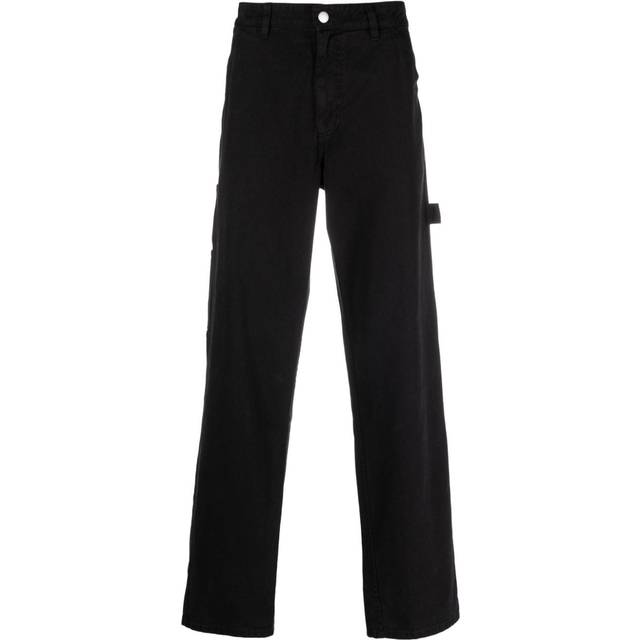 Awake NY - logo-embroidered straight-leg jeans - men - Cotton - M - Black