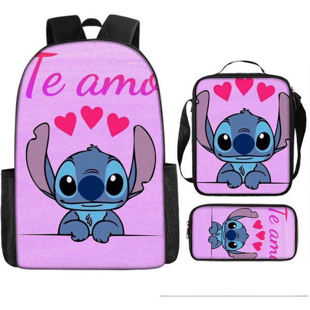 (49) NEW Kids Lilo Stitch Backpack Rucksack Student Handbag Laptop Travel Bag Gifts