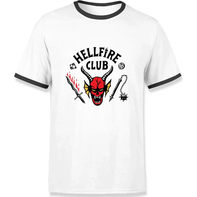 (M, White) Stranger Things Christmas Jumper Hellfire Club new Official Unisex Ugly Sweater