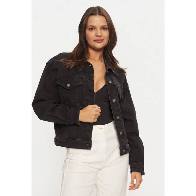Guess Oversized Denim Trucker Jacket - Black - S