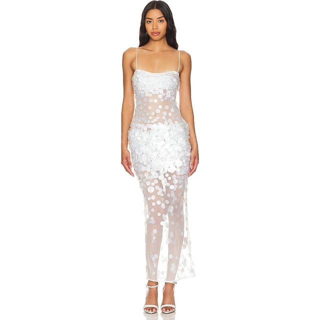 Mischa Sequin-Embellished Sleeveless Midi Dress - IVORY - Small