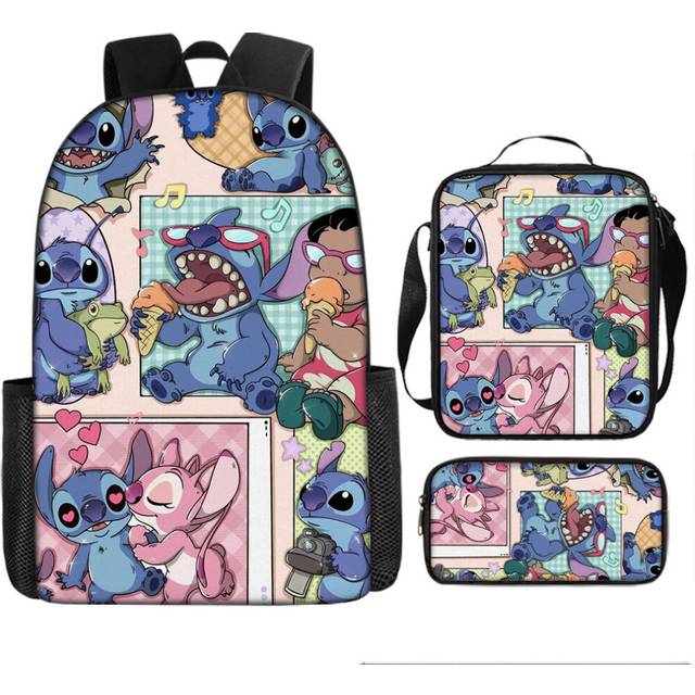 (5) NEW Kids Lilo Stitch Backpack Rucksack Student Handbag Laptop Travel Bag Gifts