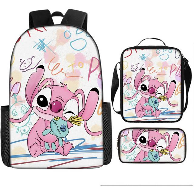 (70) NEW Kids Lilo Stitch Backpack Rucksack Student Handbag Laptop Travel Bag Gifts