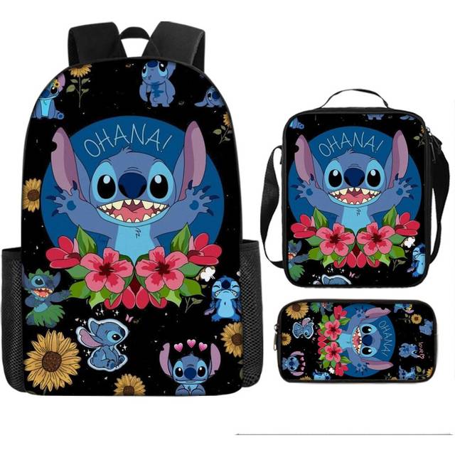 (12) NEW Kids Lilo Stitch Backpack Rucksack Student Handbag Laptop Travel Bag Gifts