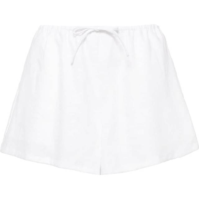 Reformation - Zoey drawstring linen shorts - women - Rayon/Linen/Flax - XL - White