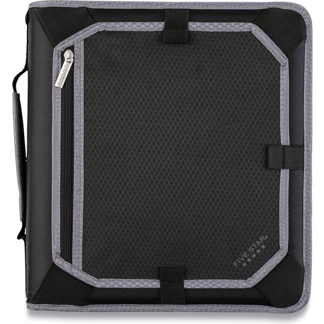 Mead Products  2 in. 3 Rings Zipper Binder, Black & Gray Accents
