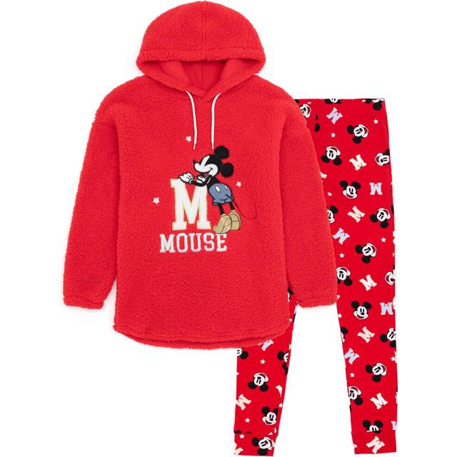 (Small) Disney Long Sleeve Long Leg Pyjama Set (Womens Red)