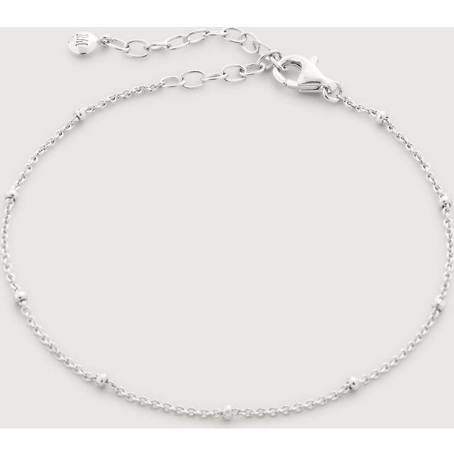 Monica Vinader Womens Silver Fine Beaded Recycled Sterling-silver Chain Bracelet - SILVER