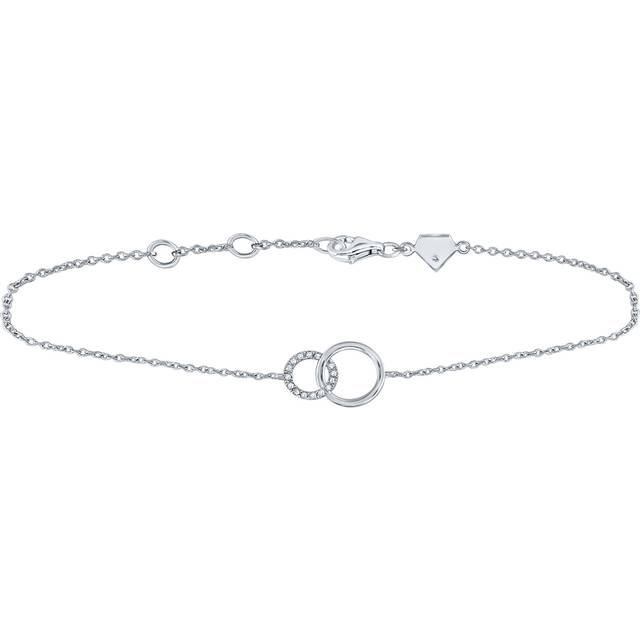 GND 128874 0.05 CTW Diamond Small Interlocking Circles Bracelet