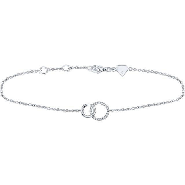 GND 128062 0.08 CTW Diamond Large Interlocking Circles Bracelet