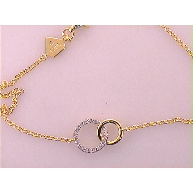 GND 128061 0.08 CTW Diamond Large Interlocking Circles Bracelet