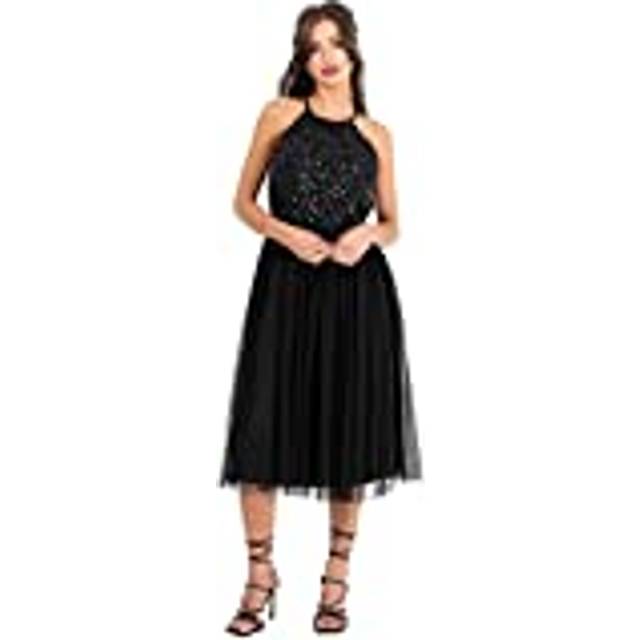 Maya Deluxe Halterneck Embellished Sequin Midi Dress
