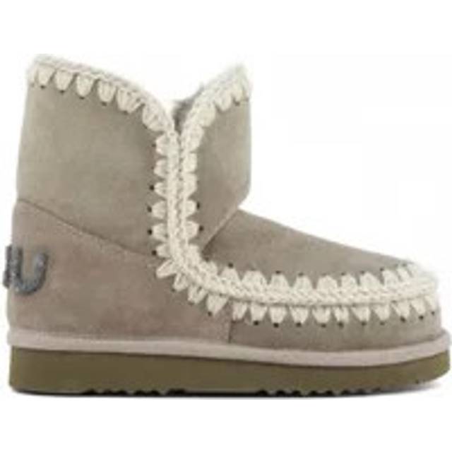 Mou for woman. MU.FW101050A Leather boots Eskimo 18 Glitter Logo taupe (38), 5 to 8 cm, None, Casual